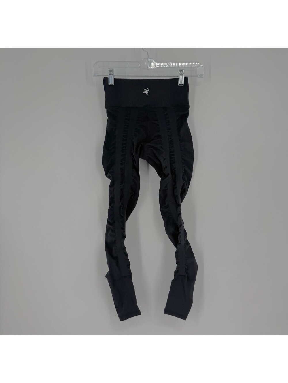 Sweetflexx leggings womens 2  black high rise ankle resistance band compression